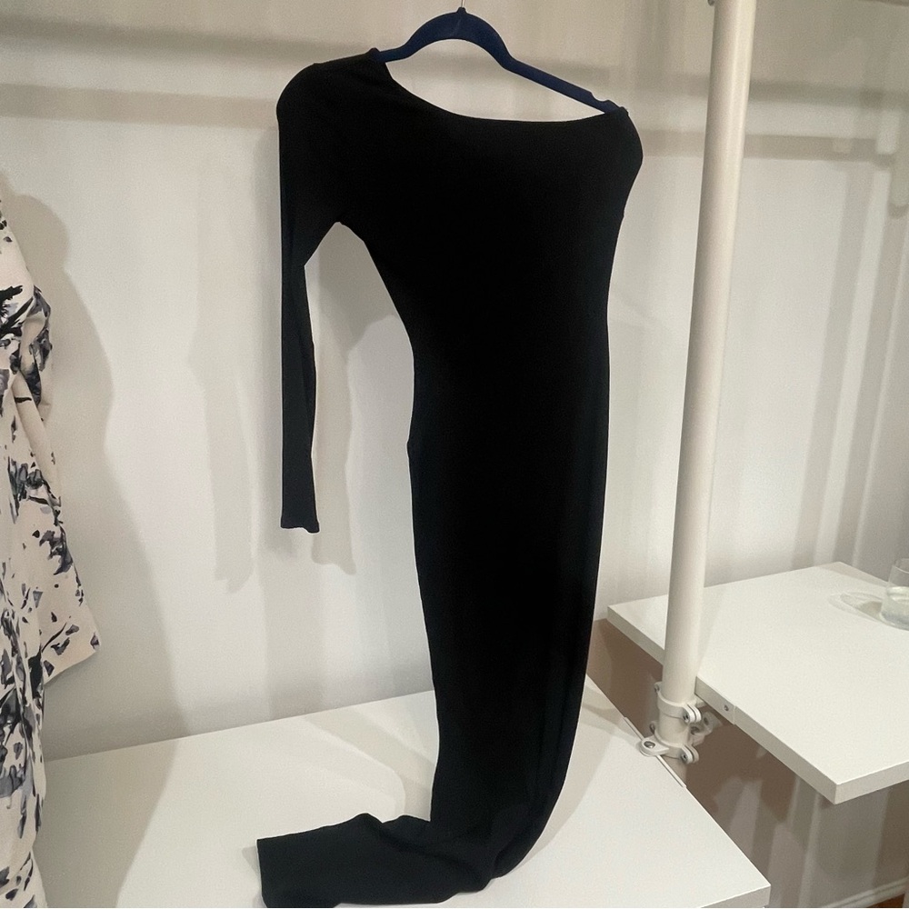Naked Wardrobe Black Long Sleeve Dress